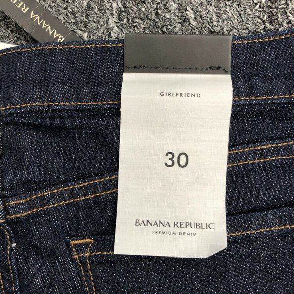Banana Republic Blue Jeans Womens 30 Mid Rise Straight Girlfriend Premium Denim - Picture 8 of 8